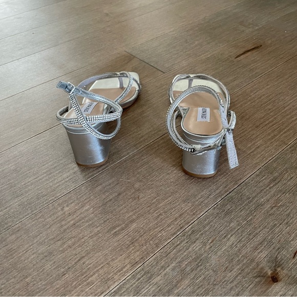 Alaina-r Silver Steve Madden Rhinestone Heels - Picture 6 of 13